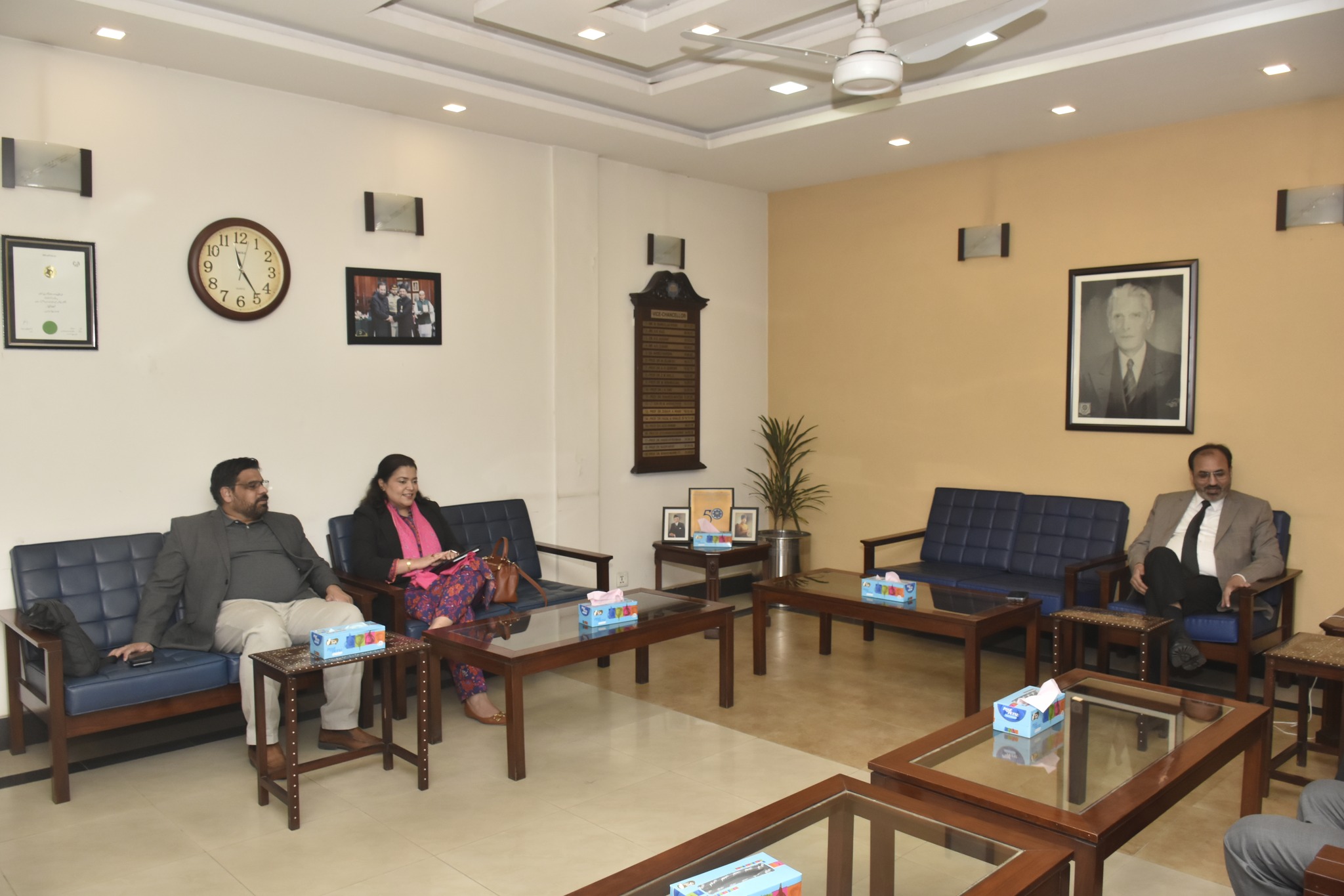 HEC USAID Scholarship Monitoring team visited UET Lahore and had a meeting with Vice Chancellor Prof. Dr. Shahid Munir (TI).
